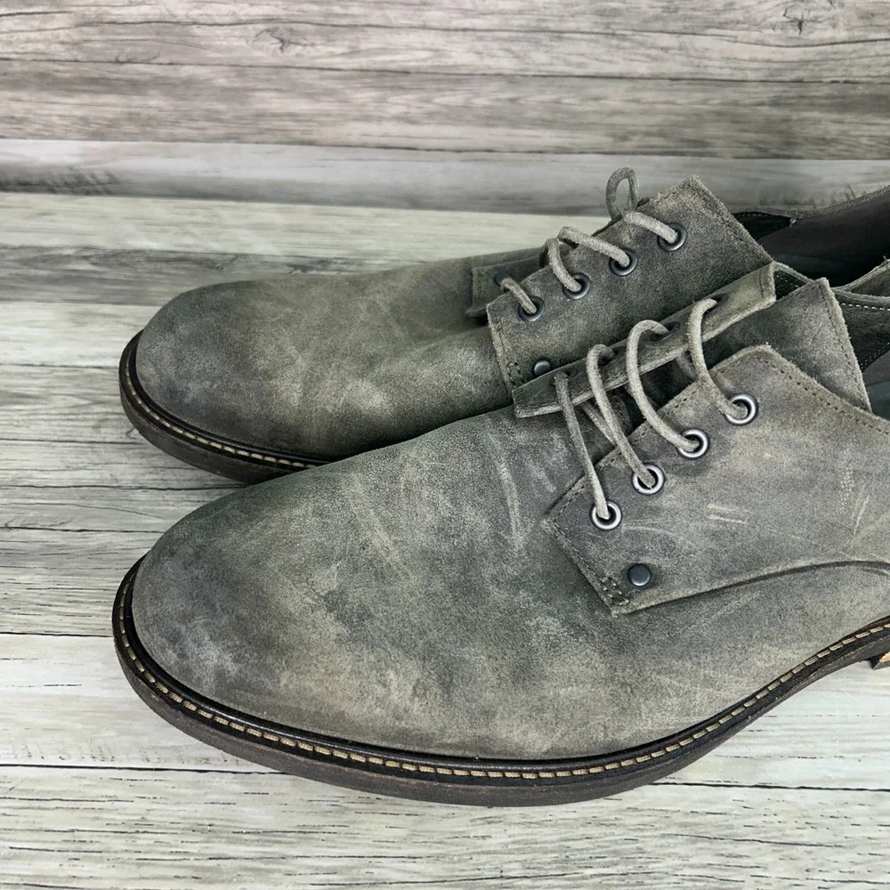 ECCO Kenton Derby Mens 13-13.5 Us 47 EU Plain‎ Toe Suede Leather Oxford Shoes